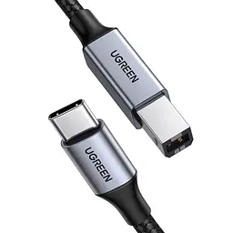 Кабель для принтера UGREEN US370 USB-C - USB-B 2.0 2 м чорний (80807)