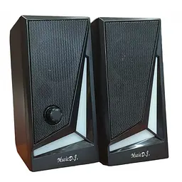 Комп'ютерні колонки акустика 2.0 USB Music D9 MJ-100 з RGB-підсвіткою - мініатюра 2
