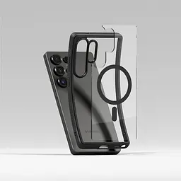 Прозорий чохол Ringke Fusion Bold Magnetic Magsafe Black для Samsung S25 Ultra - мініатюра 6