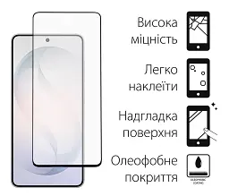 Скло захисне Dengos Full Glue Samsung Galaxy S26 Black (TGFG-442) - мініатюра 2