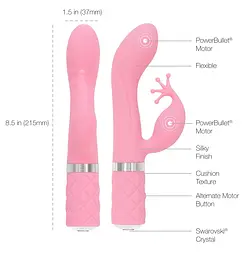 Вібратор-кролик Pillow Talk Kinky 21.5 см рожевий - мініатюра 4