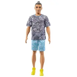 Лялька Barbie Кен Модник в футболці з візерунком пейслі, 31,5 см (HPF80) - мініатюра 3