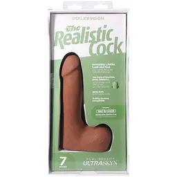 Фалоімітатор Doc Johnson The Realistic Cock ULTRASKYN 7 Inch with Balls, 17.8 см - мініатюра 10