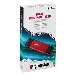 Накопичувач SSD USB Type-C 512GB Dual Portable Kingston (SPSD/512GB) - мініатюра 4