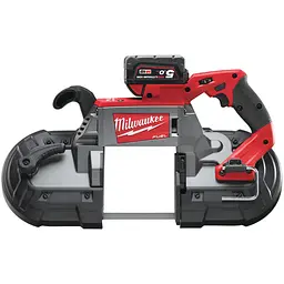 Пила стрічкова акумуляторна MILWAUKEE, M18 CBS125-502C (зарядний пристрій М12-18 FC, 2 акумулятори М18 В5 5А·год, кейс) - мініатюра 3