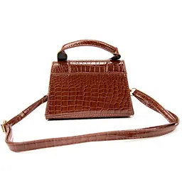 Каркасне невелике кросбоді з еко-шкіри Lilly P2-17068985C коричневе - мініатюра 7
