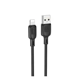Кабель синхронізації Borofone BX113 Silicone 2.4A USB-A to Lightning 2 м Black (35583_3346746) - мініатюра 2