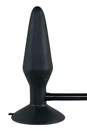 Анальна пробка True Black Silikon Pump Plug - мініатюра 3