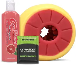 Набір для мінету Doc Johnson GoodHead Grapefruit Blowjob Set - Yellow Doc Johnson SX1322 101478