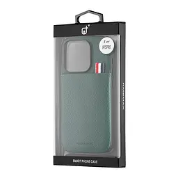 Чохол Jinduka Leather Pocket iPhone 15 Pro Green - мініатюра 2