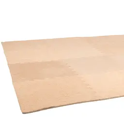 Килимок-пазл плюшевий Supretto 30×30 см 20 штук, бежевий, EVA, для дитячої кімнати - мініатюра 3