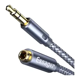 Кабель мультимедійний 3.5mm F to 3.5mm M 1.0m Essager (EYPY35-MY0G) - мініатюра 2