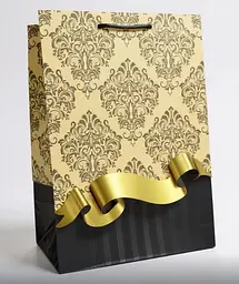 Подарунковий пакет, 150 г/м², Величний, 16x26x6.5 см, 6 шт. в упаковці