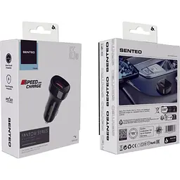 Автомобільний зарядний пристрій Senteo Q-04 Fantom Series PD3.0+QC3.0 65 Вт чорний [175154] - мініатюра 2