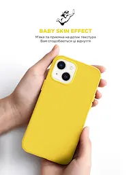 Силиконовый чехол для Apple iPhone 15, ICON2 Case, желтый, противоударный, панель, защита всего корпуса, матовая поверхность Soft Touch, выступает над дисплеем, совместим с защитными стеклами и пленками, с микрофиброй, ArmorStandart (ARM77000) - мініатюра 8
