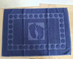 Турецький рушник для ніг Zeron 50х70 Dark Blue щільність 750 г/м2