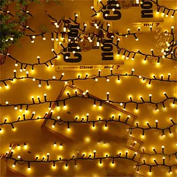 Світлодіодна гірлянда, 10 метрів, 220V, 480 leds, теплий білий (WLS-QX-DC2164W10) - мініатюра 6