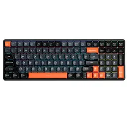 Клавіатура Aula S100, чорний, USB Type-C, механічна (перемикачі Brown), Rainbow LED підсвічування, 99 кнопок, 1.2 м, EN/UA