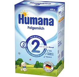 Уцінка. Суха молочна суміш Humana 2 c пребіотиками, 600 г - мініатюра 2