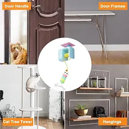 Іграшка для котів на присосці Pet Toy Ball 1490 - інтерактивна іграшка Pet Toy Ball 1490 для котів з автоматичним рухом в асортименті - мініатюра 4