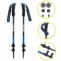 Трекінгові палиці Mountain Goat Peak+ 60-135 см MG0005 Black/Blue (P-5907739318268) - мініатюра 8