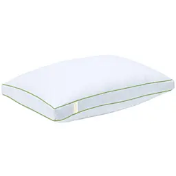 Подушка пух Cosas Feather антиалергенна 50x70 см 2 шт. білий (Set_2PillowFluff_BKGreen_50x70) - мініатюра 3