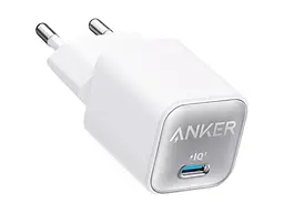 Мережевий зарядний пристрій ANKER PowerPort 511 Nano III GaN 30 W 1xUSB-C PIQ3.0 White (A2147G21)