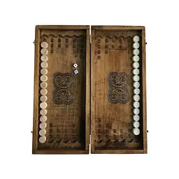 Нарди дерев'яні ручної роботи Backgammon 2 NR-4540? 16 світлих, 16 темних