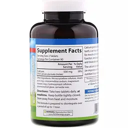 Кальцій хелат Carlson Chelated Calcium 500 мг 180 таблеток - мініатюра 2