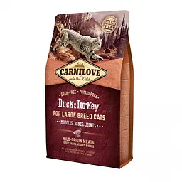 Сухий корм Carnilove Cat Large Breed Карнілав для котів великих порід, качка та індичка, 2 кг (170201/512768)