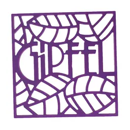 Підставка під гаряче Gipfel Glum 17х17х0.8 см фіолетова (0213)