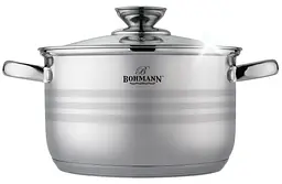 Каструля з кришкою Bohmann BH-1516 16 см 1.5 л срібляста