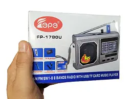 Портативний FM радіоприймач FEPE FP-1780U музичний плеєр Fm Am Sw1-6 8 діапазонів радіо - мініатюра 8