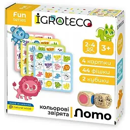 Дитяча настільна гра Igroteco Розумне Лото Кольорові звірята 900804