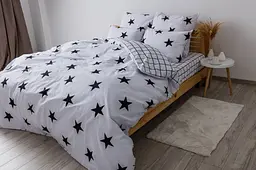 Комплект постільної білизни ТЕП Soft dreams Morning Stars євро чорний з білим (2-03859_25302) - мініатюра 2