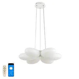 Люстра LED Levistella 797MD6010 (535), 80W, 3 режими світла, пульт, пластиковий плафон, сучасний стиль для вітальні