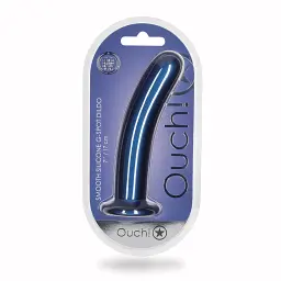 Фалоімітатор Ouch! Smooth G-Spot Dildo 7'' 17.7 см (синій) - мініатюра 14