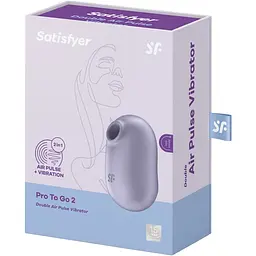 Вакуумний стимулятор із вібрацією Satisfyer Pro To Go 2 Violet - мініатюра 7