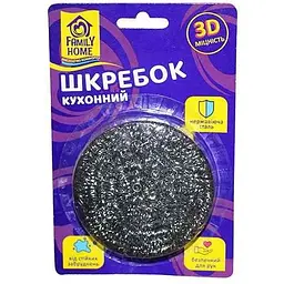 Шкребок кухонний Family Home корозійно-стійка сталь 1шт кухонний 3D Міцність