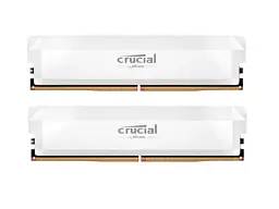 Пам'ять для настільних комп'ютерів Crucial 64 GB (2x32GB) DDR5 6400 MHz Pro White (CP2K32G64C40U5W)