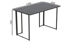 Комп'ютерний стіл Ханна 75x120x60 чорний ДСП Сосна Кембра 16мм FRD-103485 - мініатюра 6