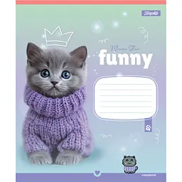 Набір зошитів 1 Вересня Funny Pets А5 в косу лінію 12 аркушів 25 шт. (768210) - мініатюра 6