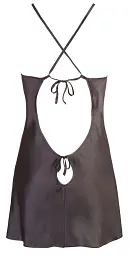 Сорочка Cottelli Collection Lingerie Satin Chemise M чорний - мініатюра 5
