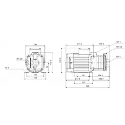 Поверхневий насос Grundfos CM 3-6 A-R-A-E-AQQE C-A-A-N (96807025) - мініатюра 2