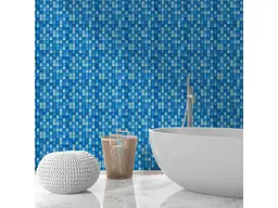Мозаїка з декоративного скла STICKER WALL 298*298*4,5мм Блакитна SW-00002354 - мініатюра 6