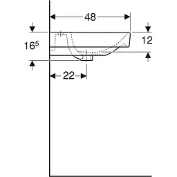 Раковина Geberit Smyle Square 120x48 500.223.01.1, Білий - мініатюра 2