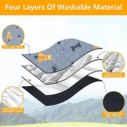 Багаторазова пелюшка Derby Washable Reusable Dog Pee Pad PM002-1 Grey 50х70 см - мініатюра 5