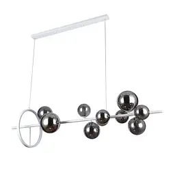 Люстра стельова LED Levistella 918LP267-10 WH+BK, 12W, чорнобурштинова, сучасний стиль