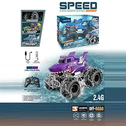 Машина на р/к XB 1256 акумулятор. 3.7 V, USB кабель, пульт 2.4G, масштаб 1:16, водонепроникна, в коробці (6974242084330) Синій