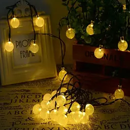 Гірлянда SunLamp Кришталеві шари 100 LED 2 м на сонячній батареї - мініатюра 3